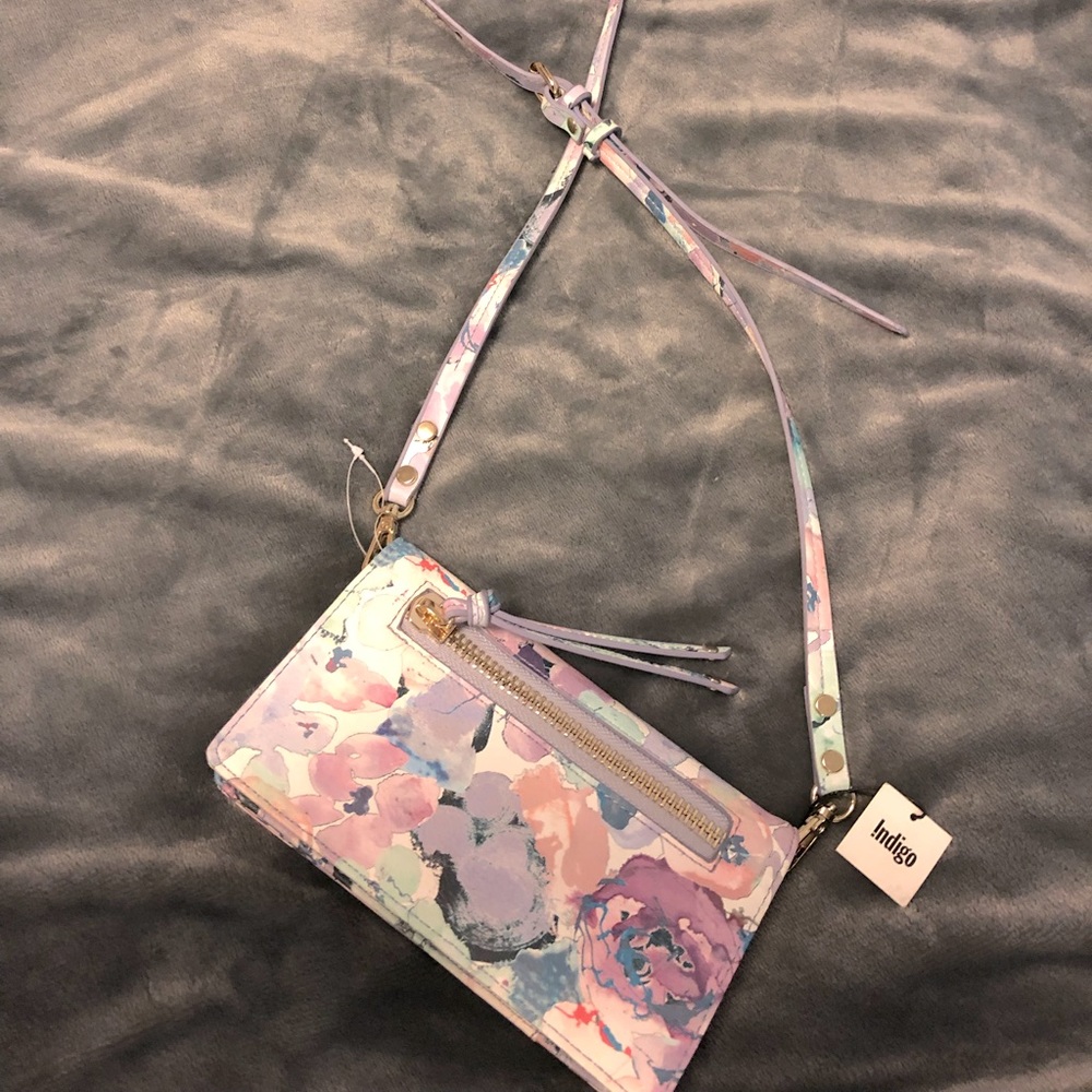 NWT Indigo small floral crossbody convertible wallet bag - Picture 1 of 10
